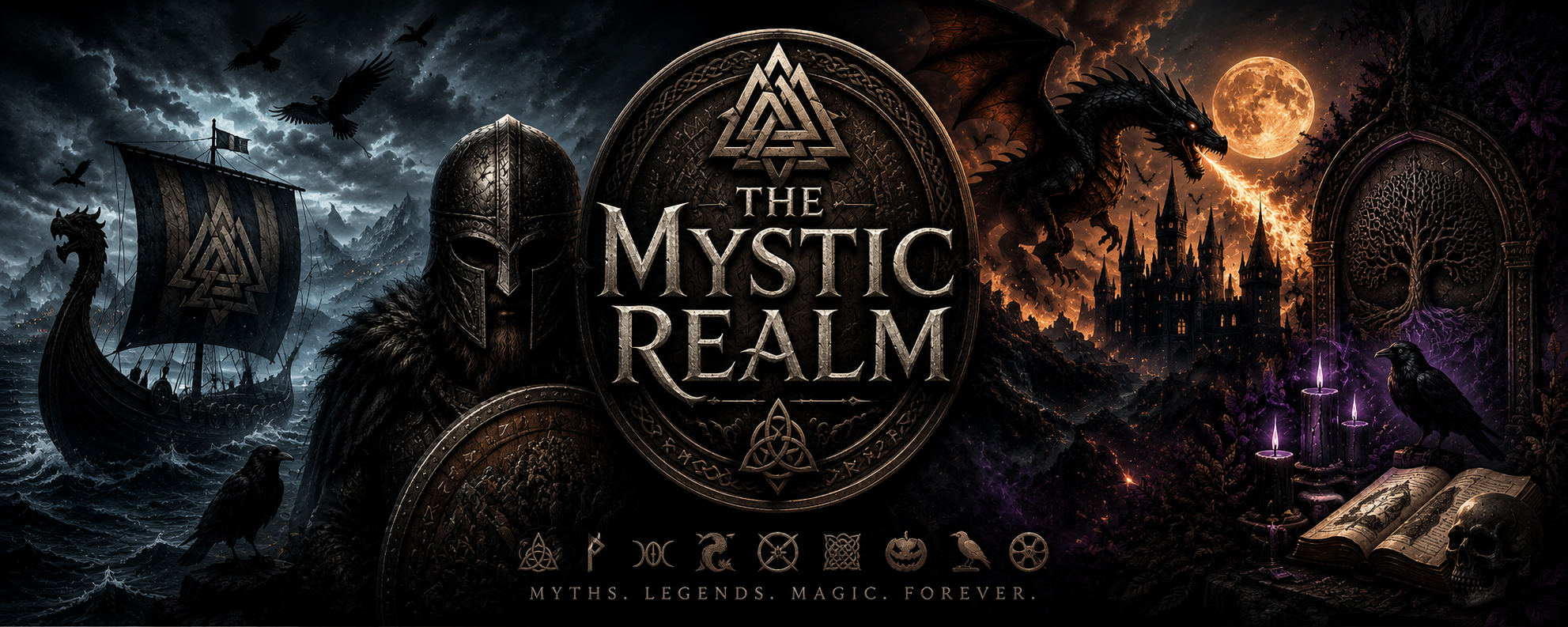 The Mystic Realm gateway image featuring mystical scenery